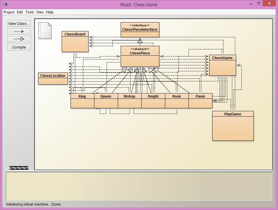 Chess Game classes in BlueJ
